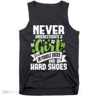 Girl In Poodle Socks Irish Dancer Ceili Reel Dance Feis Tank Top thumb 0