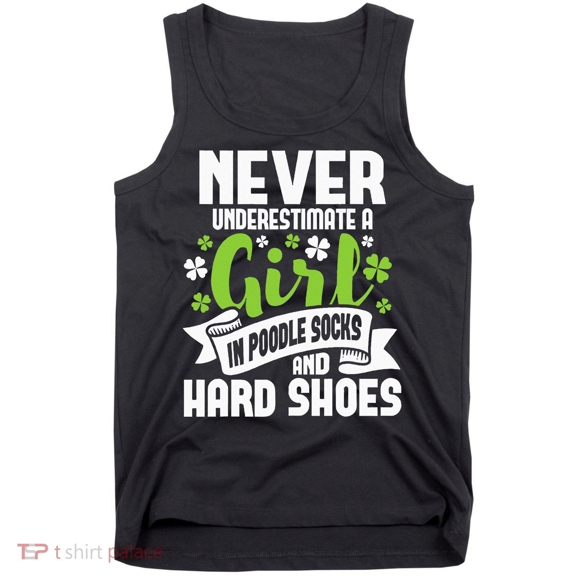 Girl In Poodle Socks Irish Dancer Ceili Reel Dance Feis Tank Top