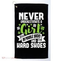 Girl In Poodle Socks Irish Dancer Ceili Reel Dance Feis Golf Towel thumb 0