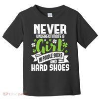 Girl In Poodle Socks Irish Dancer Ceili Reel Dance Feis Toddler T-Shirt thumb 0