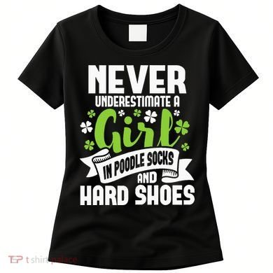 Girl In Poodle Socks Irish Dancer Ceili Reel Dance Feis Women's T-Shirt