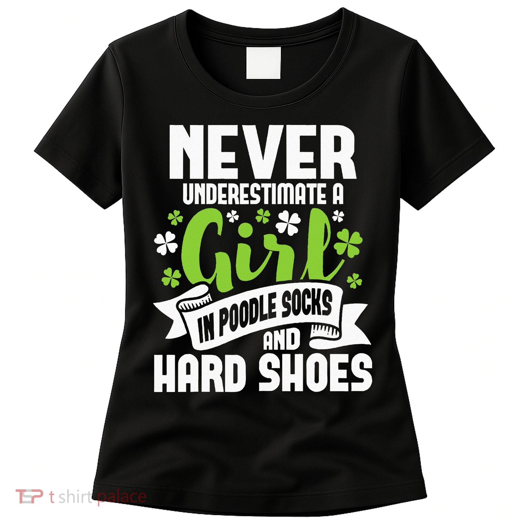Girl In Poodle Socks Irish Dancer Ceili Reel Dance Feis Women's T-Shirt