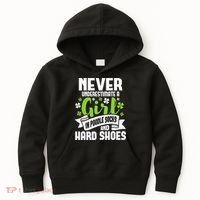 Girl In Poodle Socks Irish Dancer Ceili Reel Dance Feis Kids Hoodie thumb 0