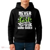 Girl In Poodle Socks Irish Dancer Ceili Reel Dance Feis Kids Hoodie thumb 4