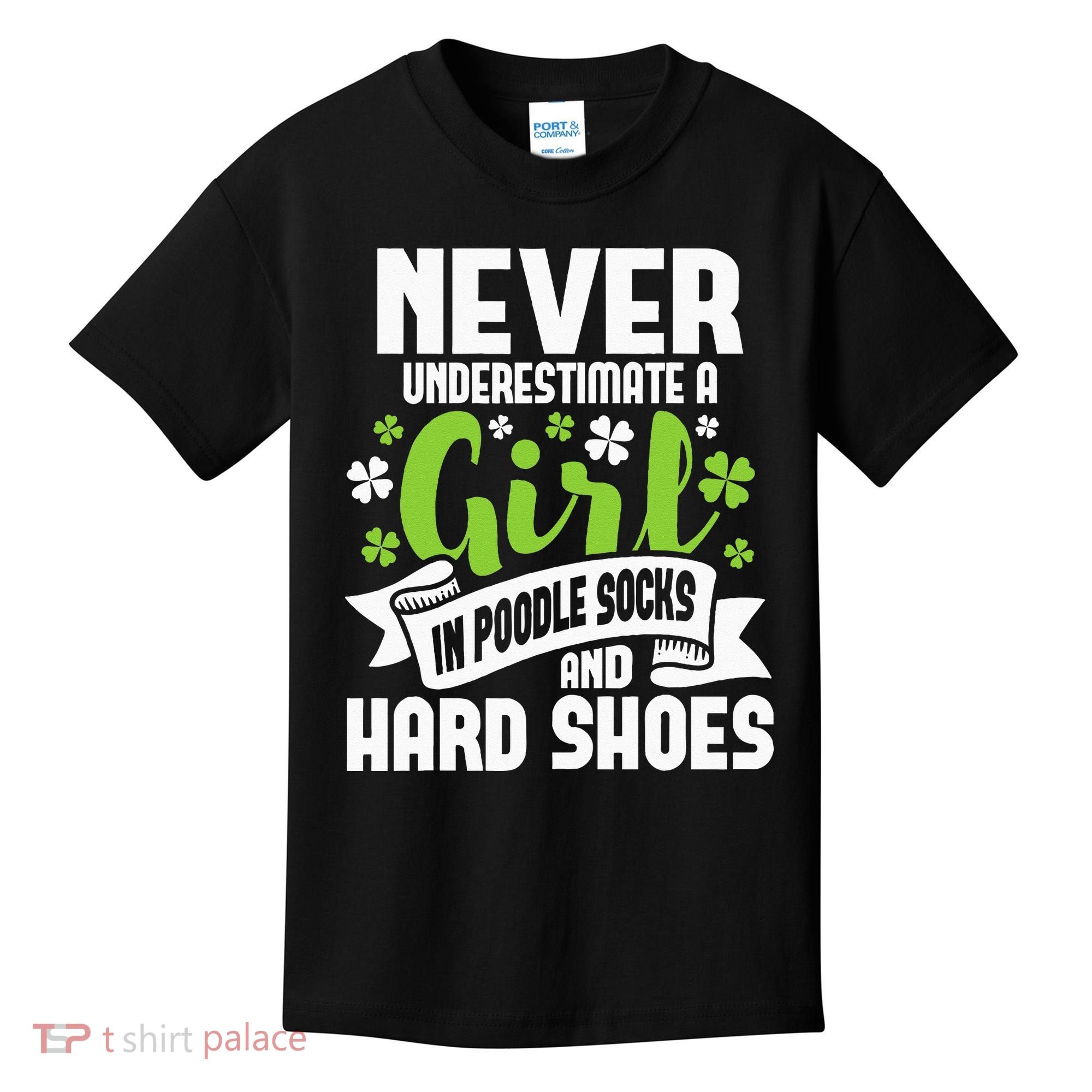 Girl In Poodle Socks Irish Dancer Ceili Reel Dance Feis Kids T-Shirt