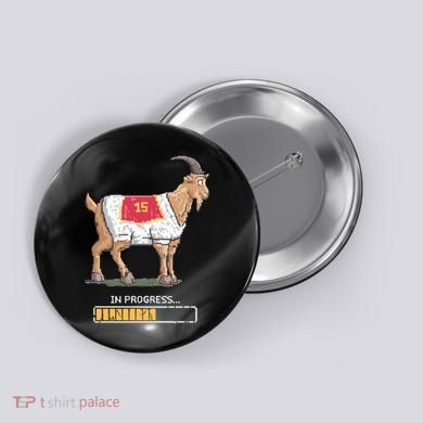 Goat In Progress Mahomes Lix Kansas City Chief Button