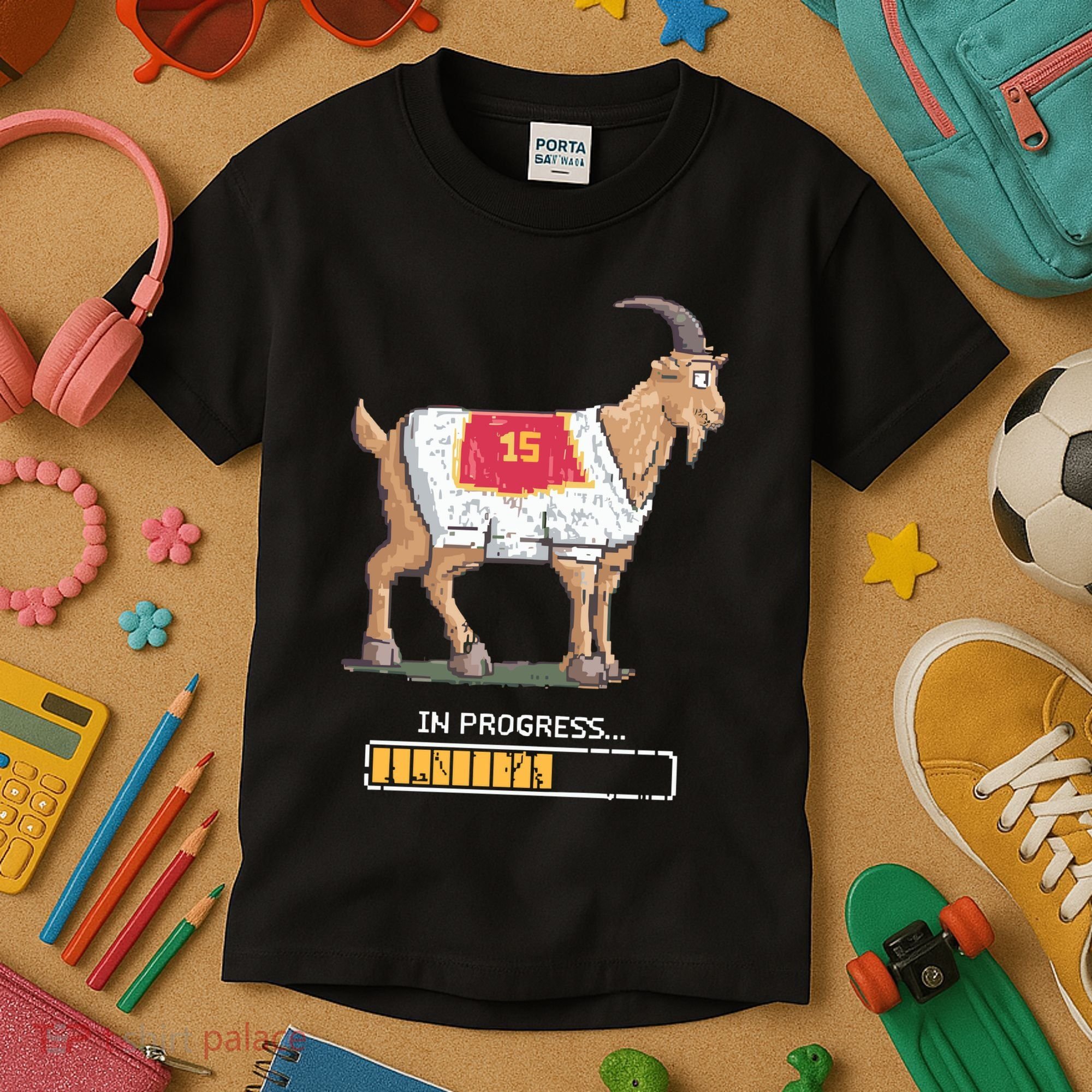 Goat In Progress Mahomes Lix Kansas City Chief Kids T-Shirt