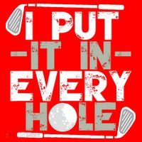 Golf I Put It In Every Hole Santa Hat thumb 1
