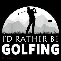 Golf Id Rather Be Golfing Funny Golf Gift Backpack thumb 2