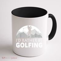 Golf Id Rather Be Golfing Funny Golf Gift Coffee Mug thumb 1
