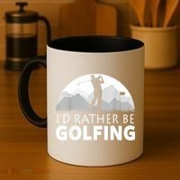 Golf Id Rather Be Golfing Funny Golf Gift Coffee Mug thumb 4
