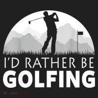 Golf Id Rather Be Golfing Funny Golf Gift Tumbler thumb 3