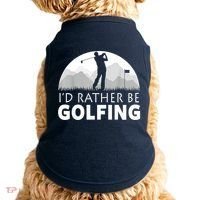 Golf Id Rather Be Golfing Funny Golf Gift Doggie Tank thumb 0