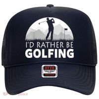 Golf Id Rather Be Golfing Funny Golf Gift Hat thumb 0