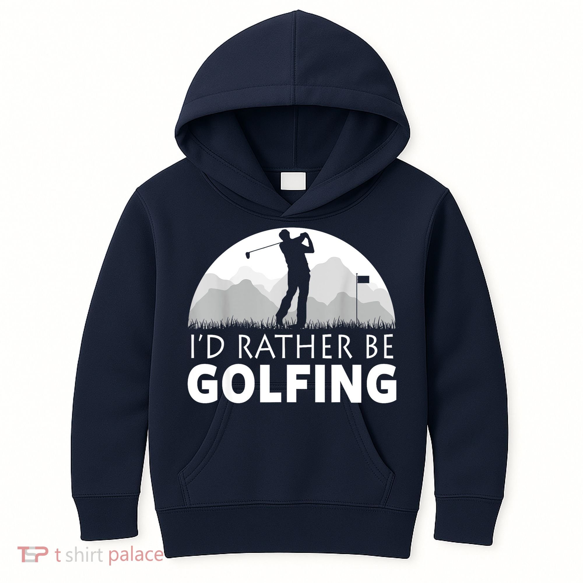 Golf Id Rather Be Golfing Funny Golf Gift Kids Hoodie