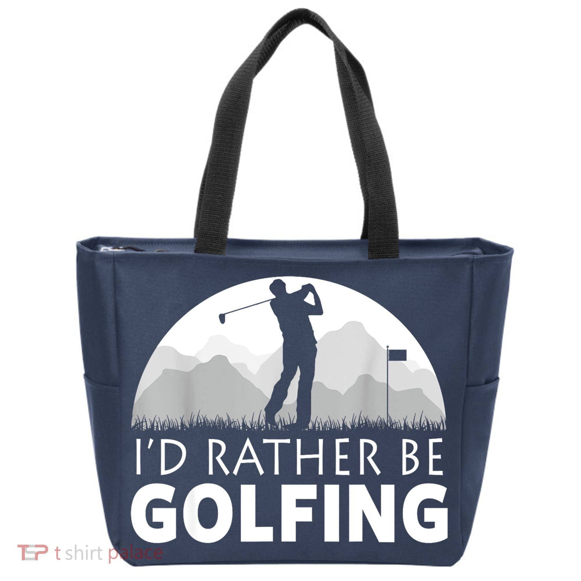 Golf Id Rather Be Golfing Funny Golf Gift Tote Bag
