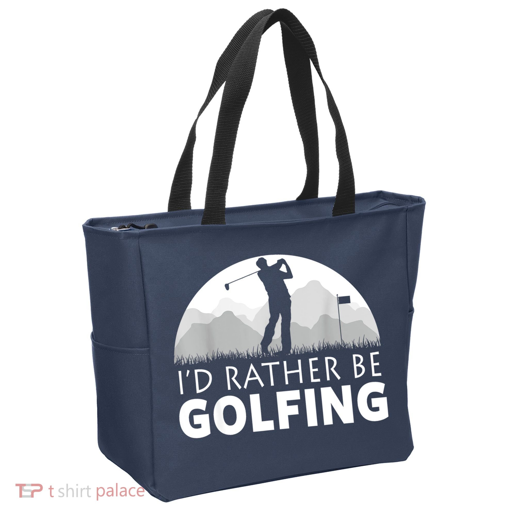 Golf Id Rather Be Golfing Funny Golf Gift Tote Bag