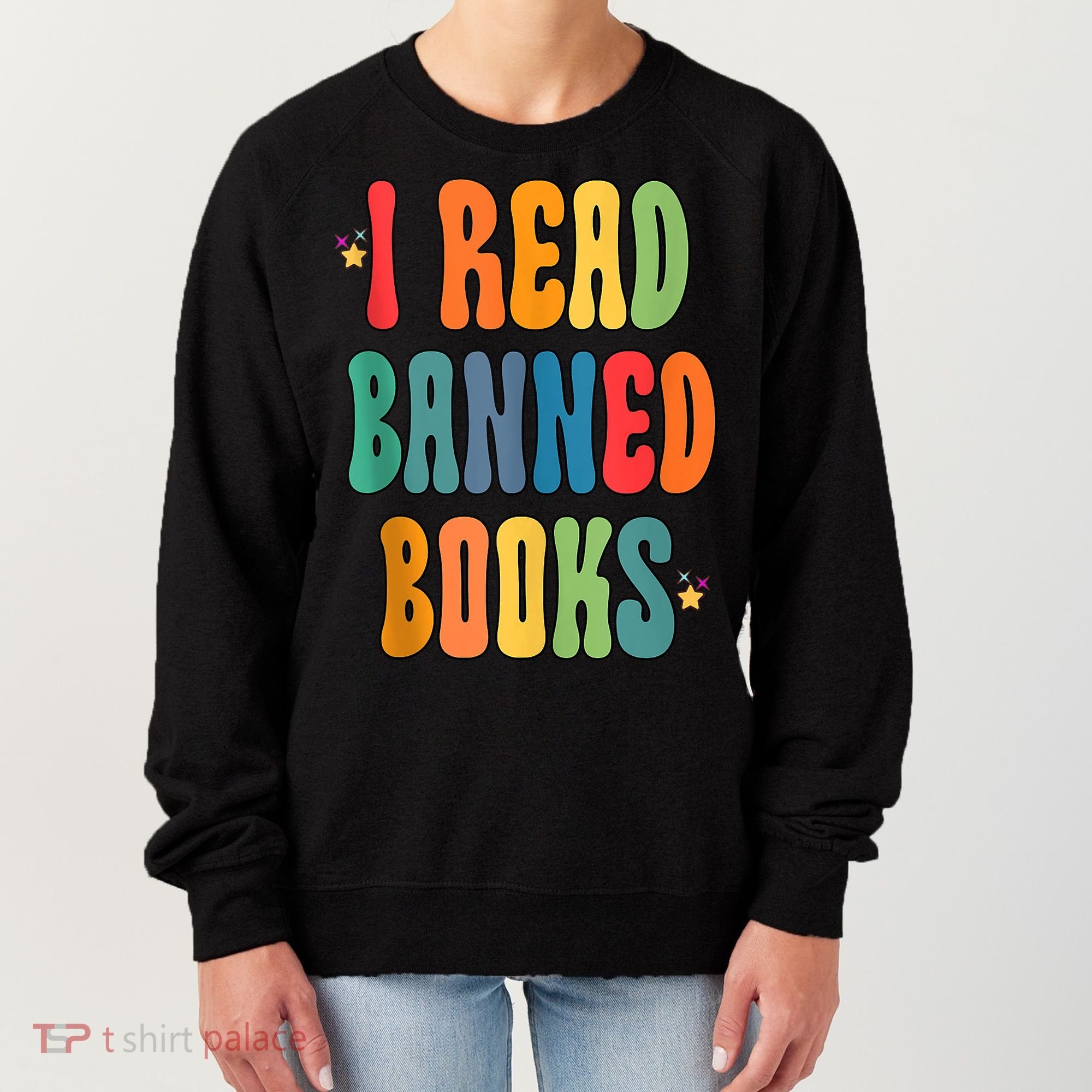 Groovy I Read Banned Books Librarian Reader Bookworm Women's Sweatshirt