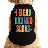 Groovy I Read Banned Books Librarian Reader Bookworm Doggie Tank thumb 0