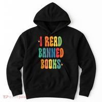 Groovy I Read Banned Books Librarian Reader Bookworm Hoodie thumb 0