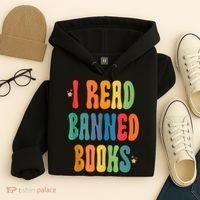 Groovy I Read Banned Books Librarian Reader Bookworm Hoodie thumb 4