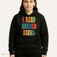 Groovy I Read Banned Books Librarian Reader Bookworm Hoodie thumb 5