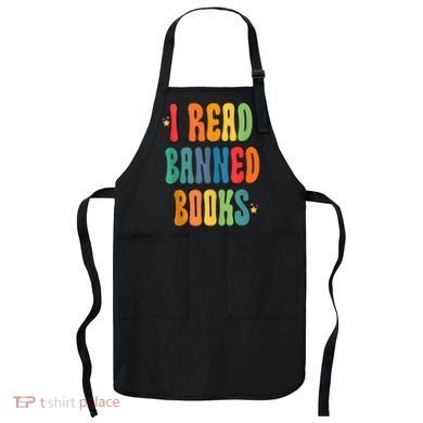 Groovy I Read Banned Books Librarian Reader Bookworm Apron