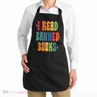 Groovy I Read Banned Books Librarian Reader Bookworm Apron thumb 2