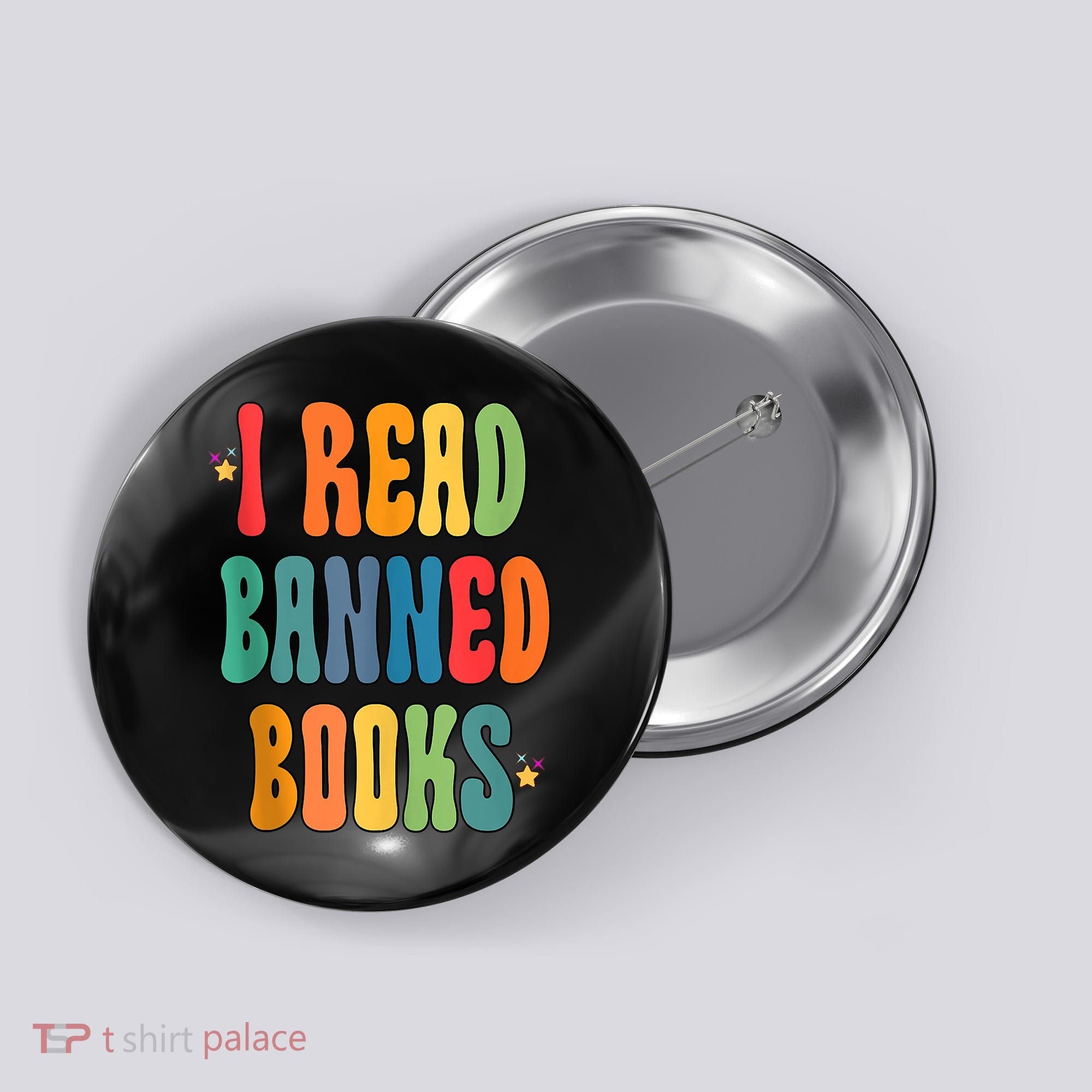 Groovy I Read Banned Books Librarian Reader Bookworm Button