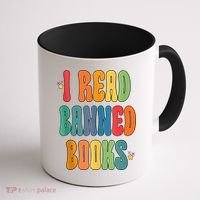 Groovy I Read Banned Books Librarian Reader Bookworm Coffee Mug thumb 1
