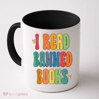 Groovy I Read Banned Books Librarian Reader Bookworm Coffee Mug thumb 0