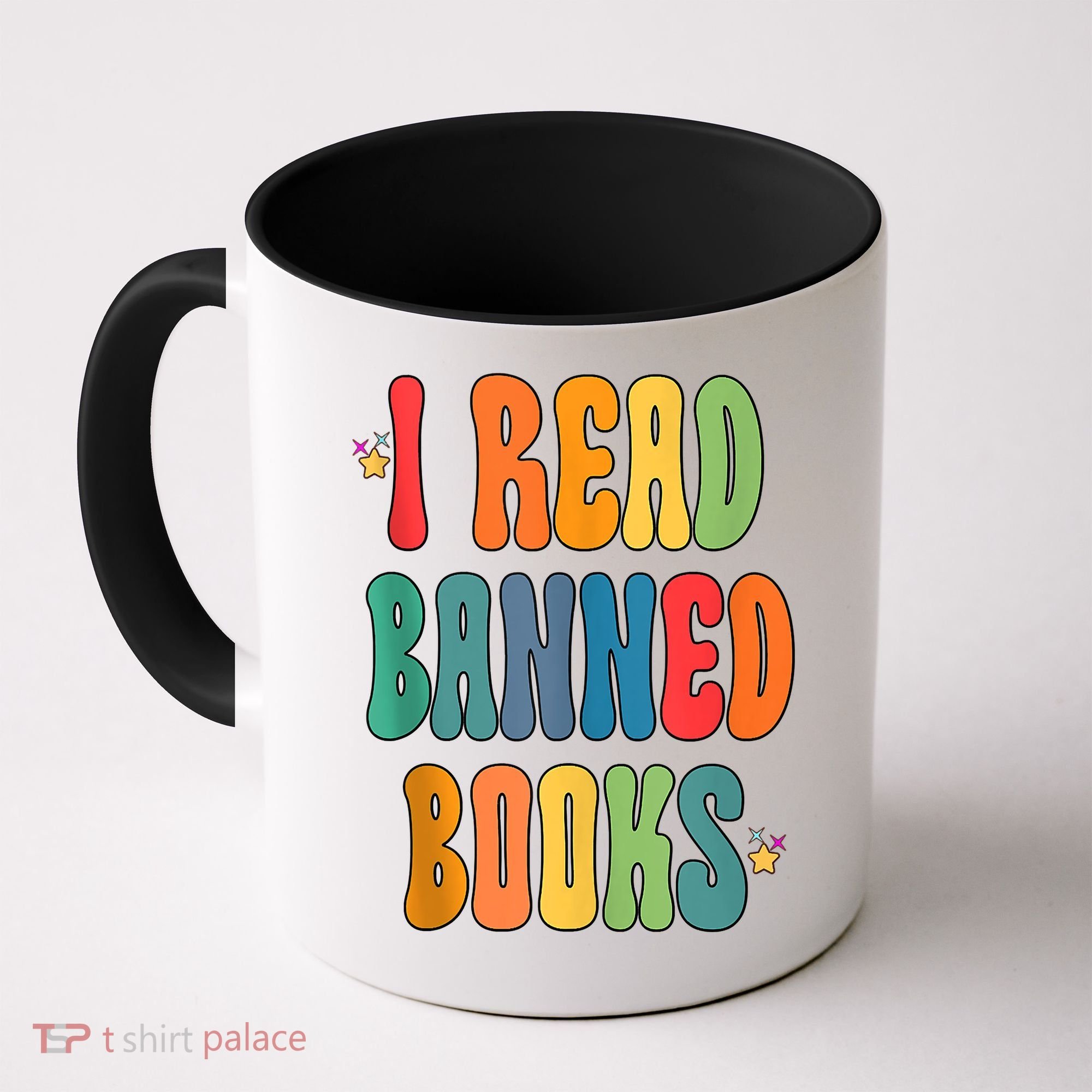 Groovy I Read Banned Books Librarian Reader Bookworm Coffee Mug