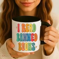 Groovy I Read Banned Books Librarian Reader Bookworm Coffee Mug thumb 3