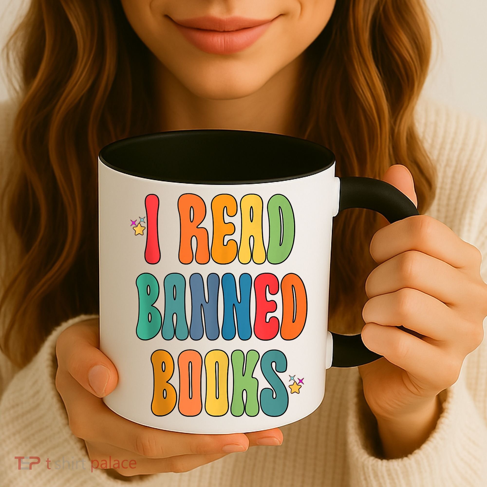 Groovy I Read Banned Books Librarian Reader Bookworm Coffee Mug