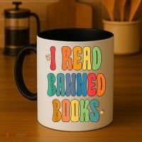 Groovy I Read Banned Books Librarian Reader Bookworm Coffee Mug thumb 4