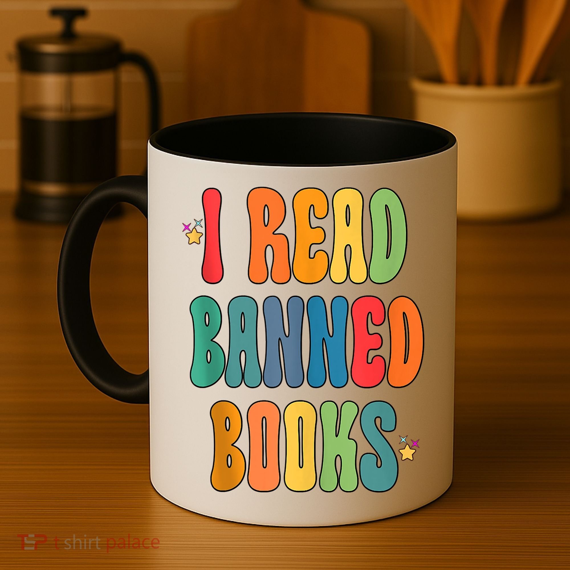 Groovy I Read Banned Books Librarian Reader Bookworm Coffee Mug