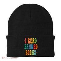 Groovy I Read Banned Books Librarian Reader Bookworm Beanie thumb 0