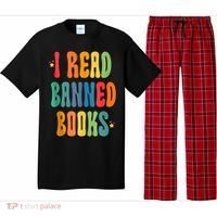 Groovy I Read Banned Books Librarian Reader Bookworm Pajama Set thumb 0
