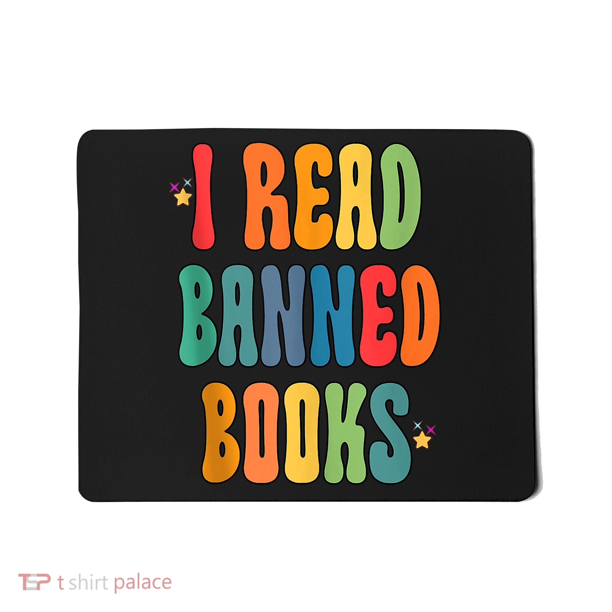 Groovy I Read Banned Books Librarian Reader Bookworm Mousepad