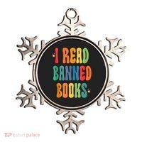 Groovy I Read Banned Books Librarian Reader Bookworm Ornament thumb 0