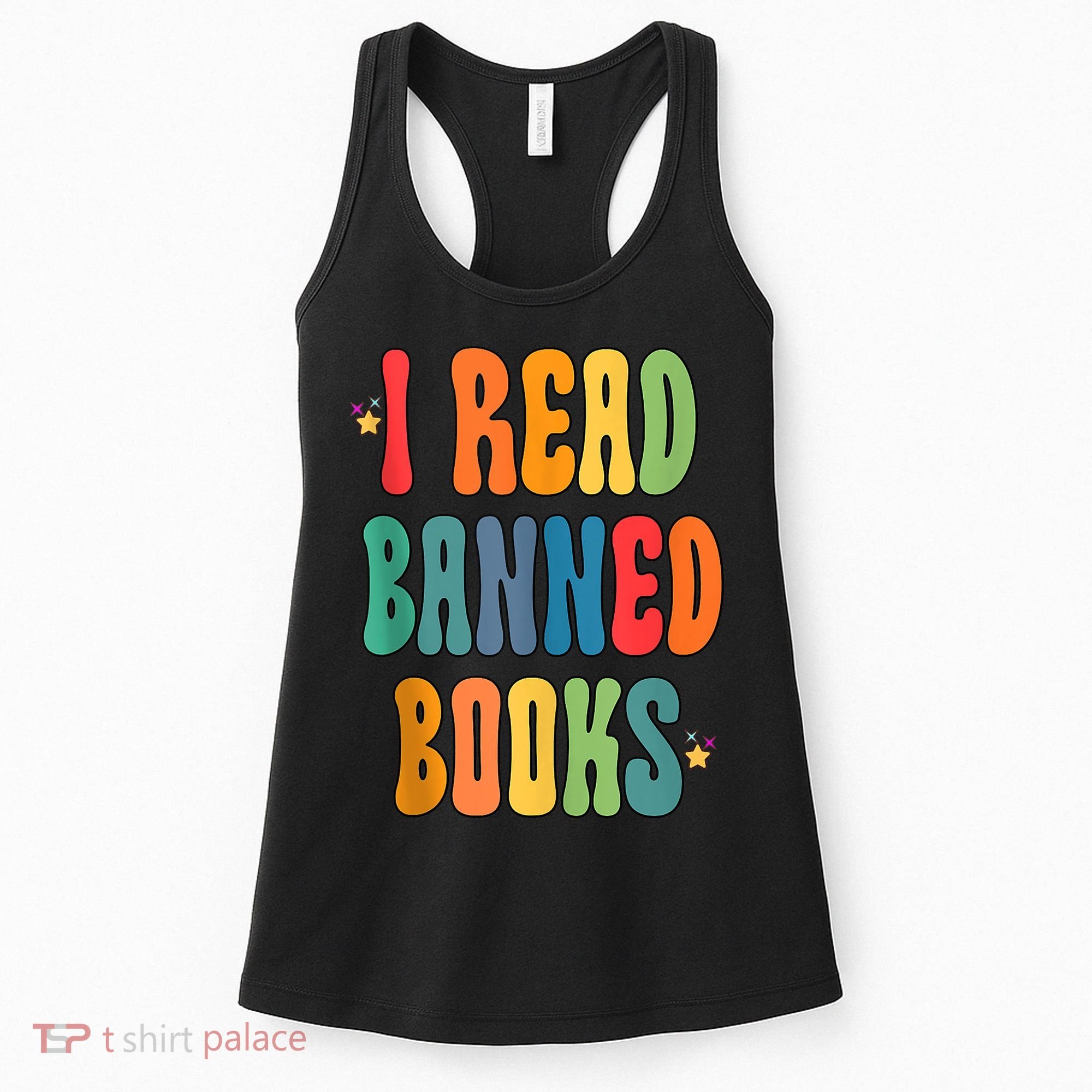 Groovy I Read Banned Books Librarian Reader Bookworm Women's Tank Top