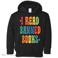 Groovy I Read Banned Books Librarian Reader Bookworm Toddler Hoodie thumb 0