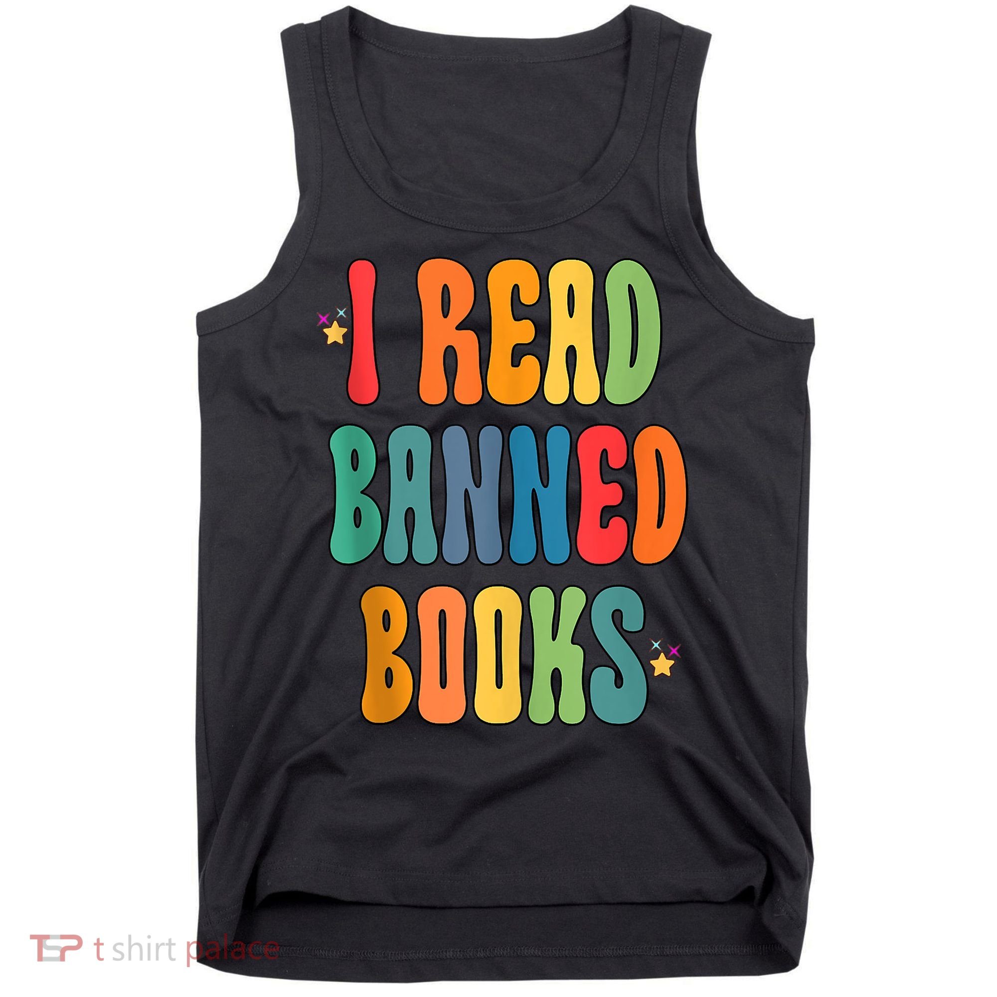 Groovy I Read Banned Books Librarian Reader Bookworm Tank Top