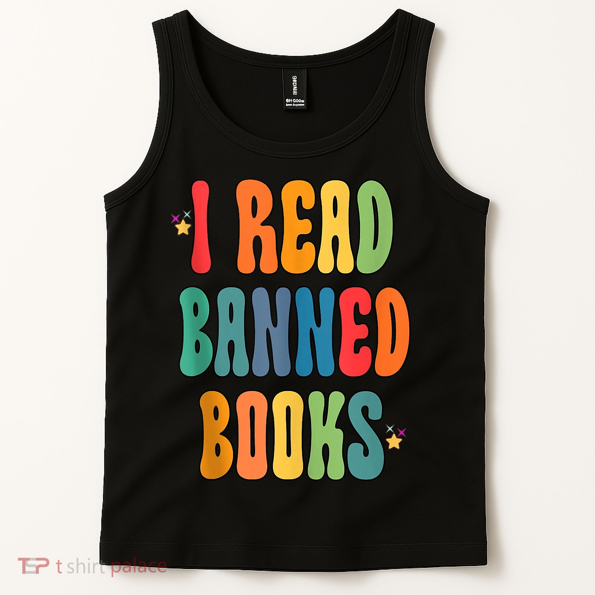Groovy I Read Banned Books Librarian Reader Bookworm Tank Top