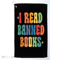 Groovy I Read Banned Books Librarian Reader Bookworm Golf Towel thumb 0
