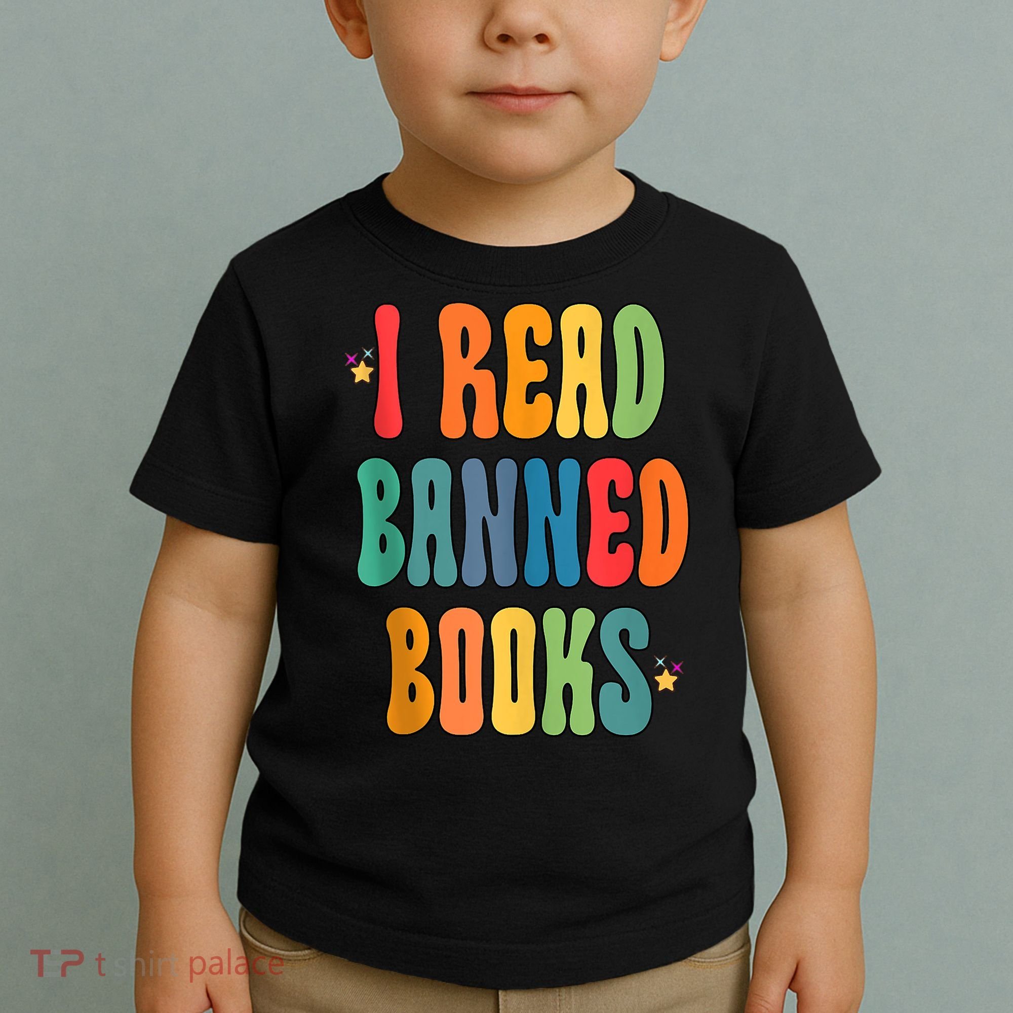 Groovy I Read Banned Books Librarian Reader Bookworm Toddler T-Shirt
