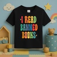 Groovy I Read Banned Books Librarian Reader Bookworm Toddler T-Shirt thumb 3