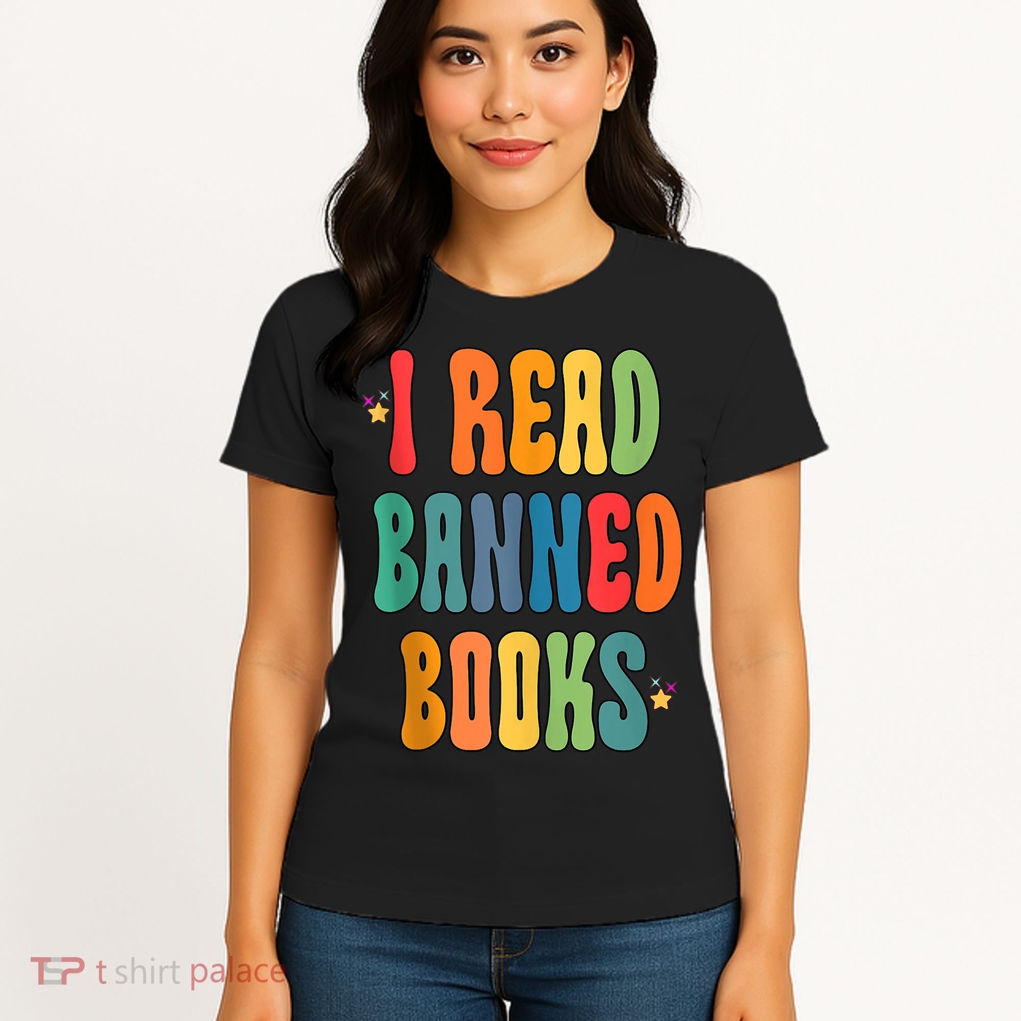 Groovy I Read Banned Books Librarian Reader Bookworm Women's T-Shirt