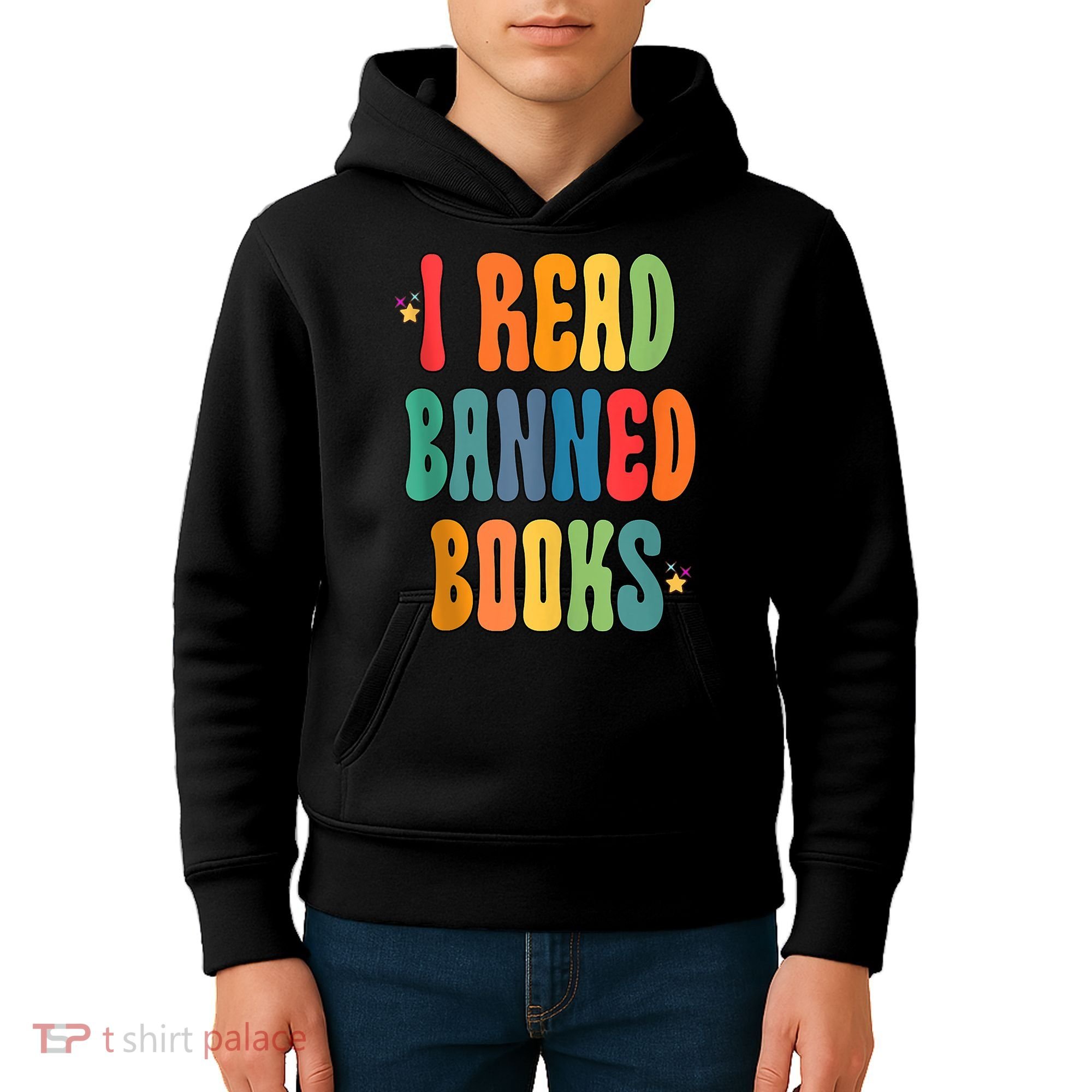 Groovy I Read Banned Books Librarian Reader Bookworm Kids Hoodie