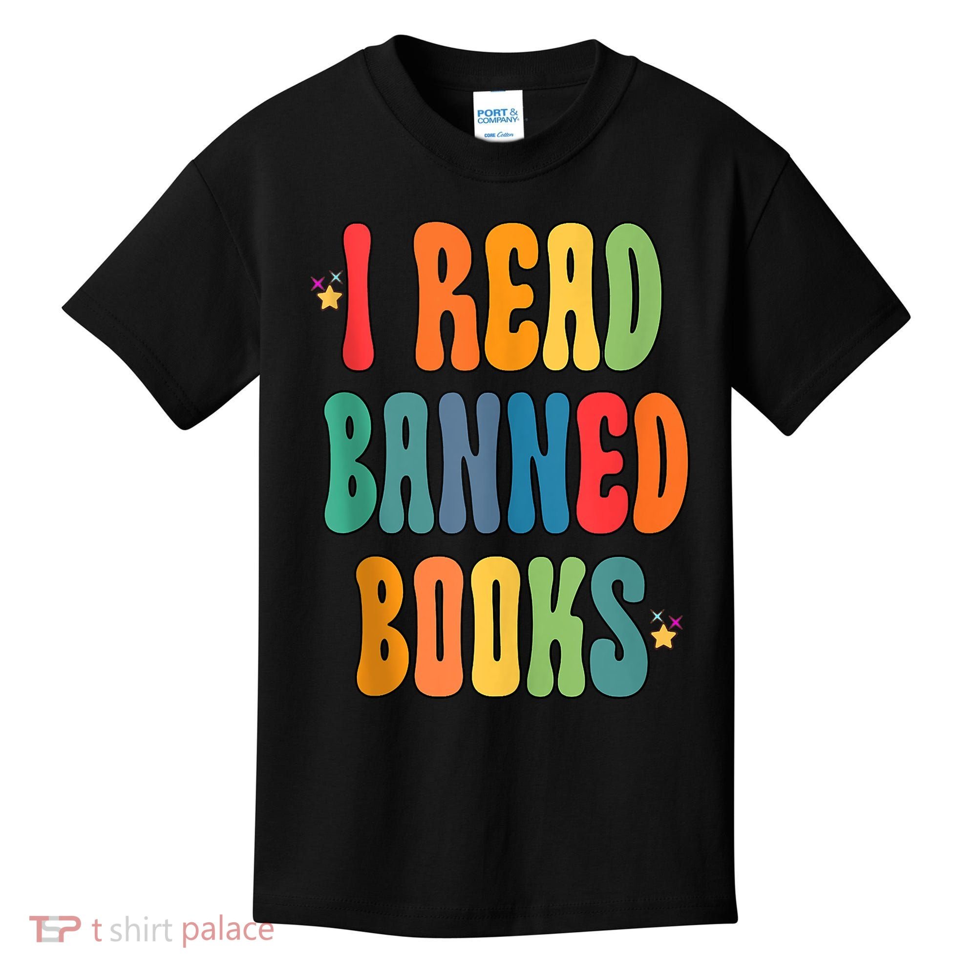 Groovy I Read Banned Books Librarian Reader Bookworm Kids T-Shirt